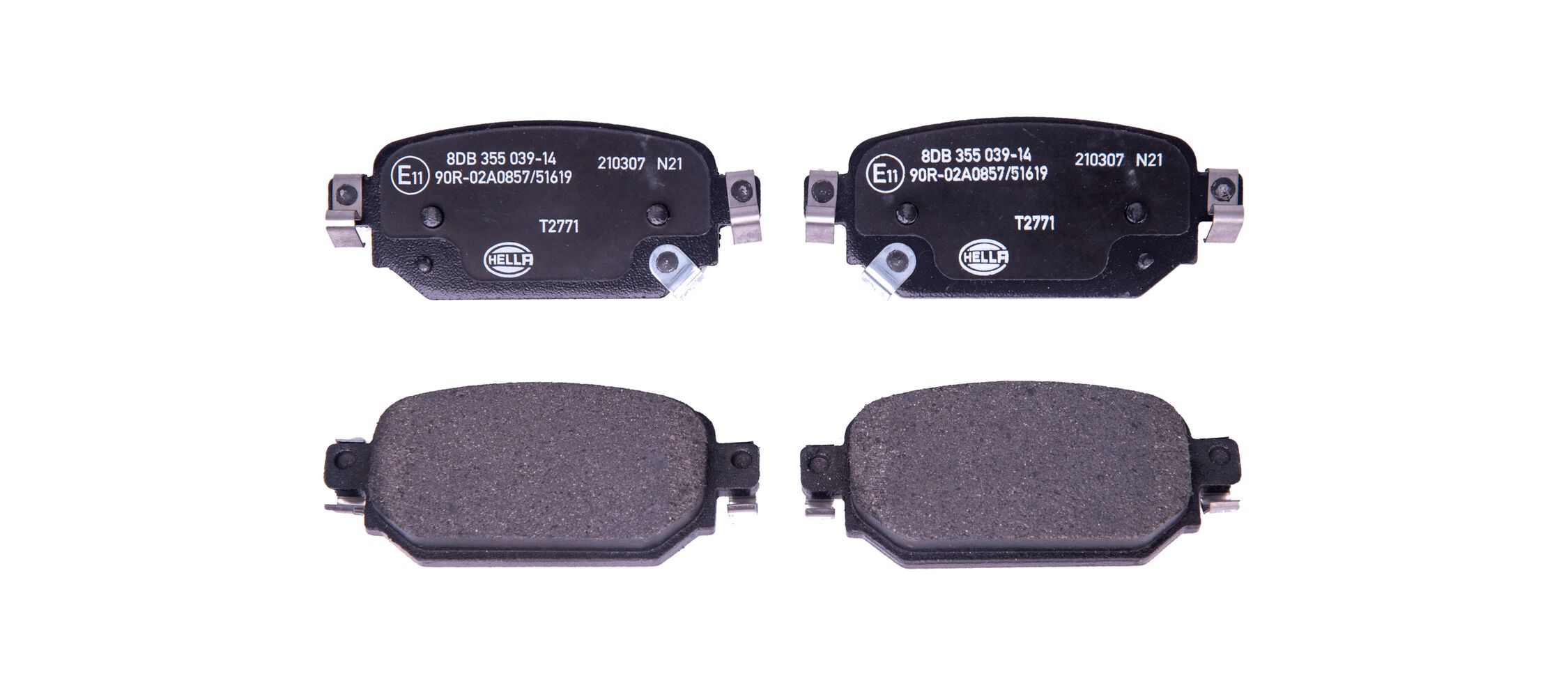 Brake Pad Set, disc brake - 8DB 355 039-141 HELLA