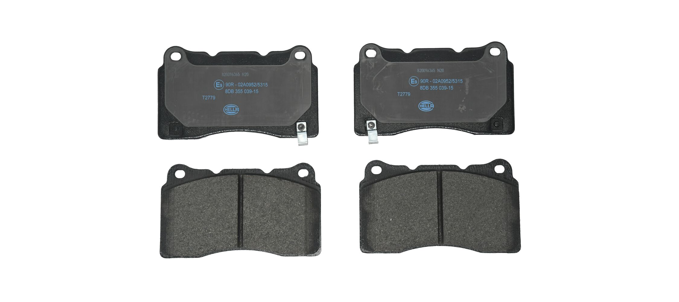 Brake Pad Set, disc brake - 8DB 355 039-151 HELLA