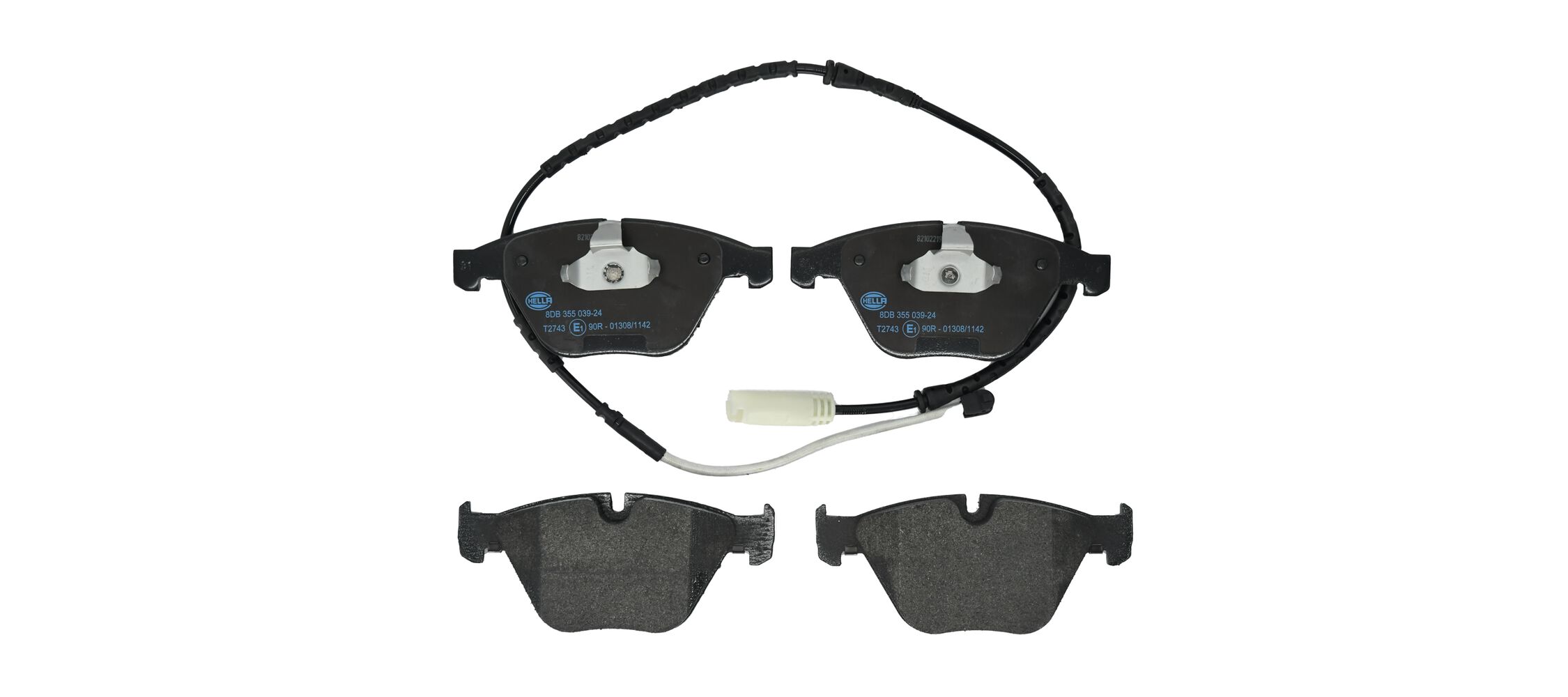 Brake Pad Set, disc brake - 8DB 355 039-241 HELLA