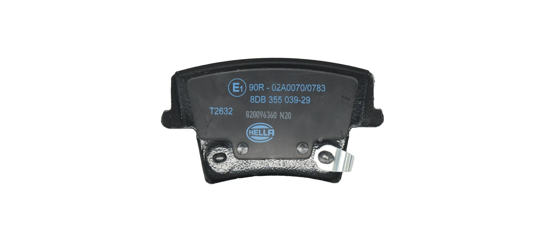 Brake Pad Set, disc brake - 8DB 355 039-291 HELLA