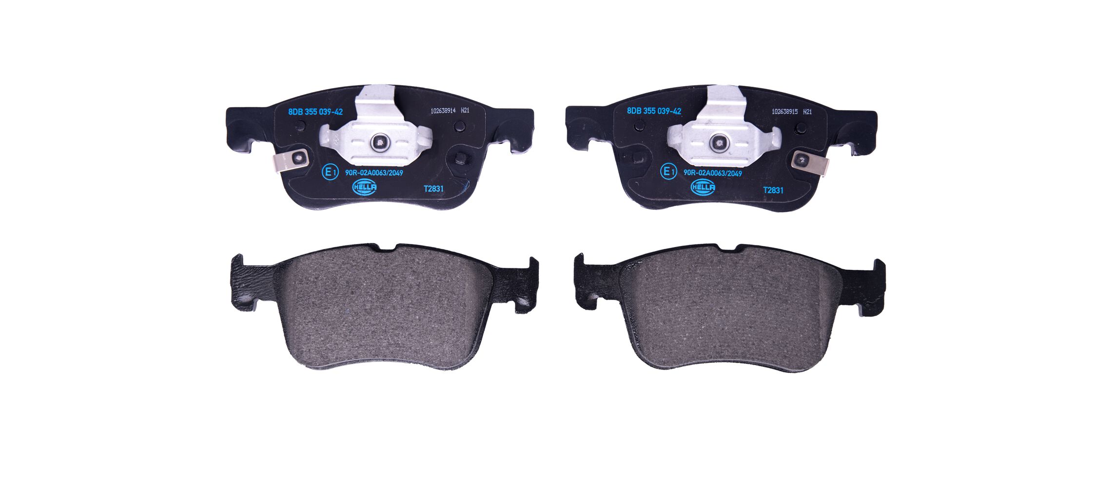 Brake Pad Set, disc brake - 8DB 355 039-421 HELLA