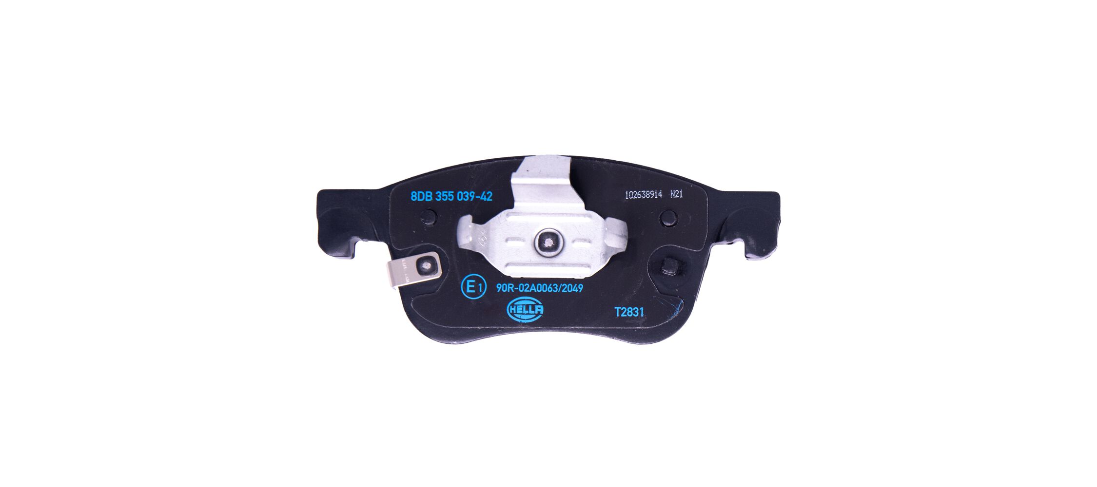Brake Pad Set, disc brake - 8DB 355 039-421 HELLA