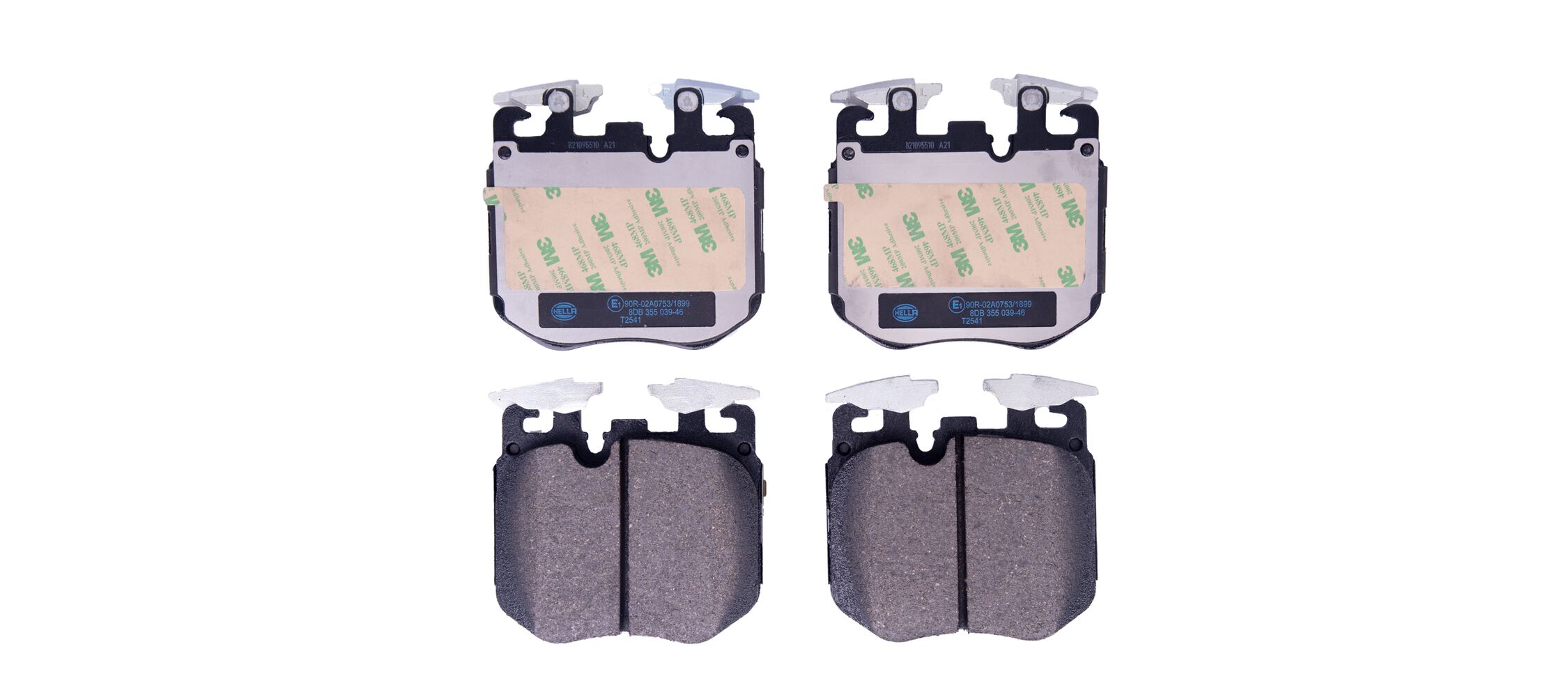 Brake Pad Set, disc brake - 8DB 355 039-461 HELLA