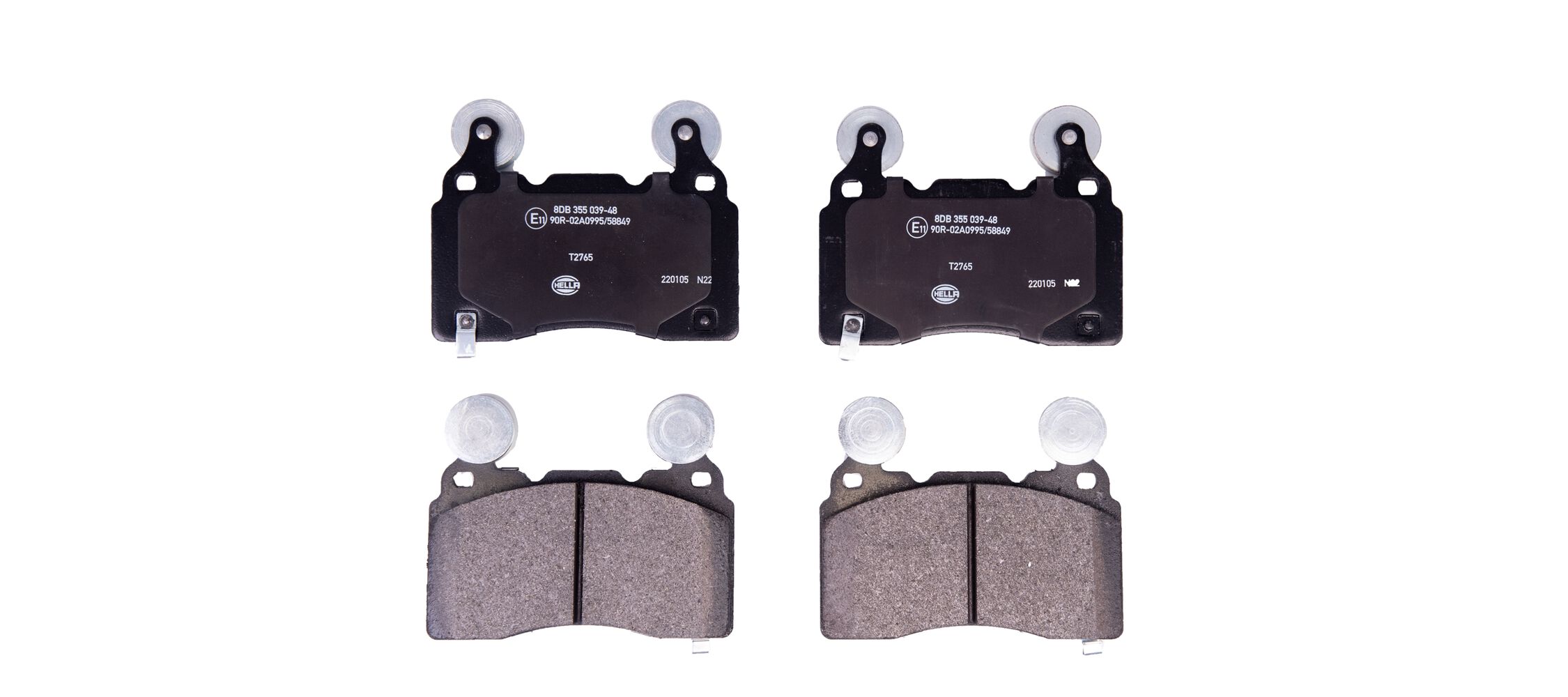 Brake Pad Set, disc brake - 8DB 355 039-481 HELLA