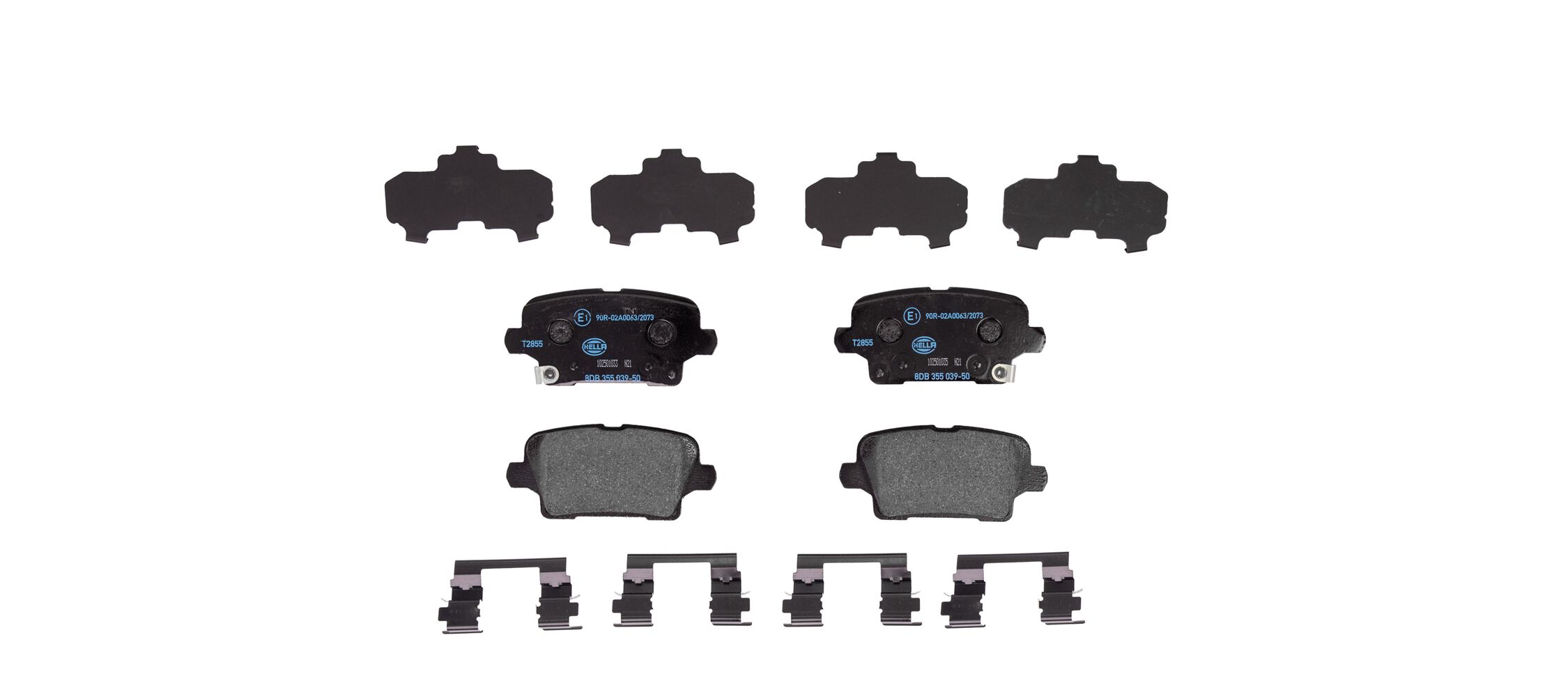 Brake Pad Set, disc brake - 8DB 355 039-501 HELLA