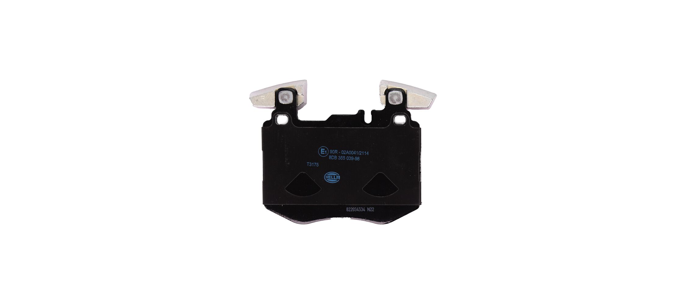 Brake Pad Set, disc brake - 8DB 355 039-981 HELLA