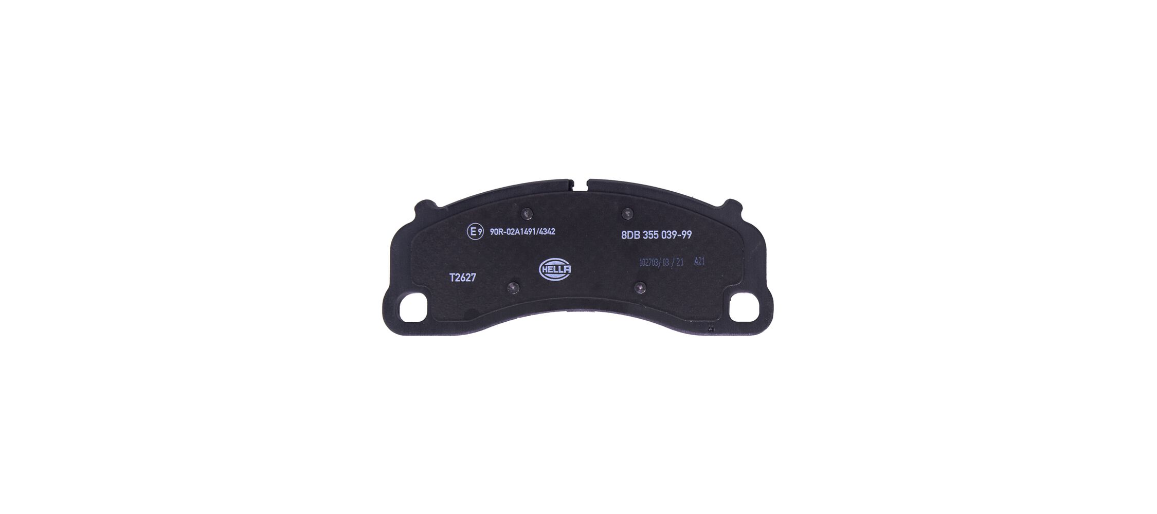 Brake Pad Set, disc brake - 8DB 355 039-991 HELLA