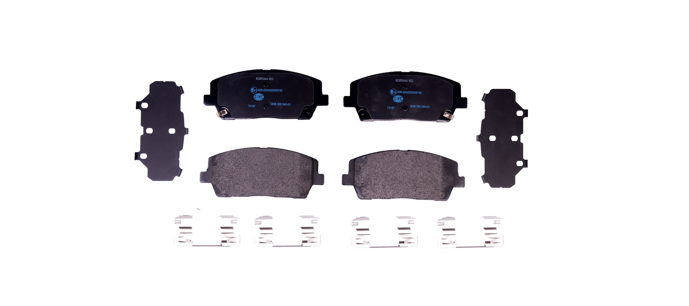 Brake Pad Set, disc brake - 8DB 355 040-011 HELLA