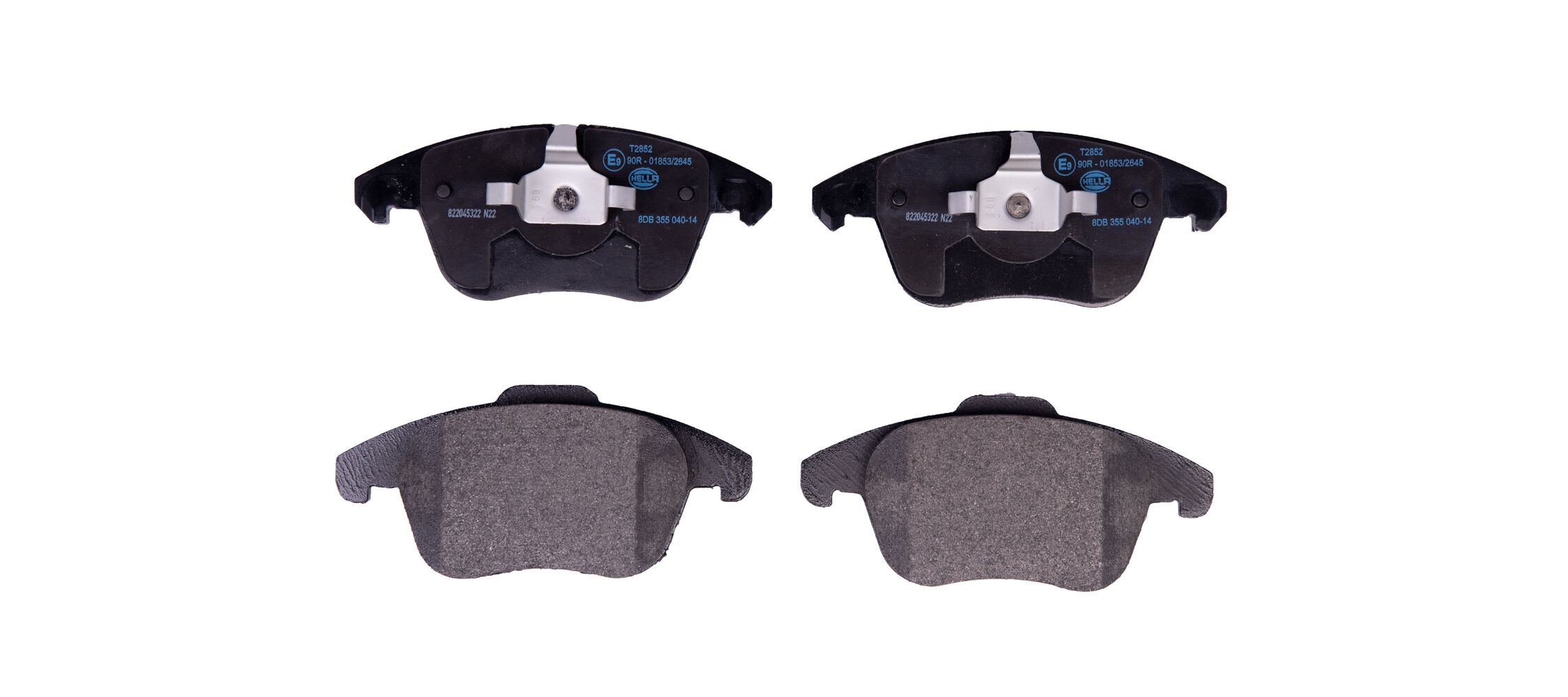 Brake Pad Set, disc brake - 8DB 355 040-141 HELLA