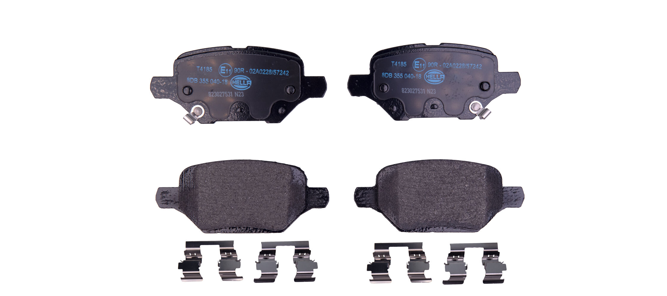 Brake Pad Set, disc brake - 8DB 355 040-181 HELLA