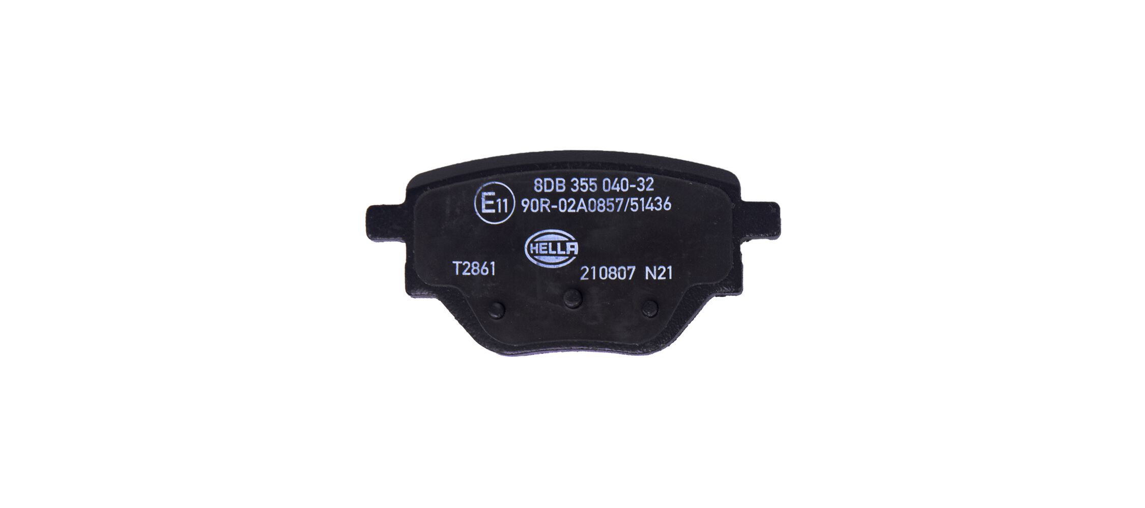 Brake Pad Set, disc brake - 8DB 355 040-321 HELLA