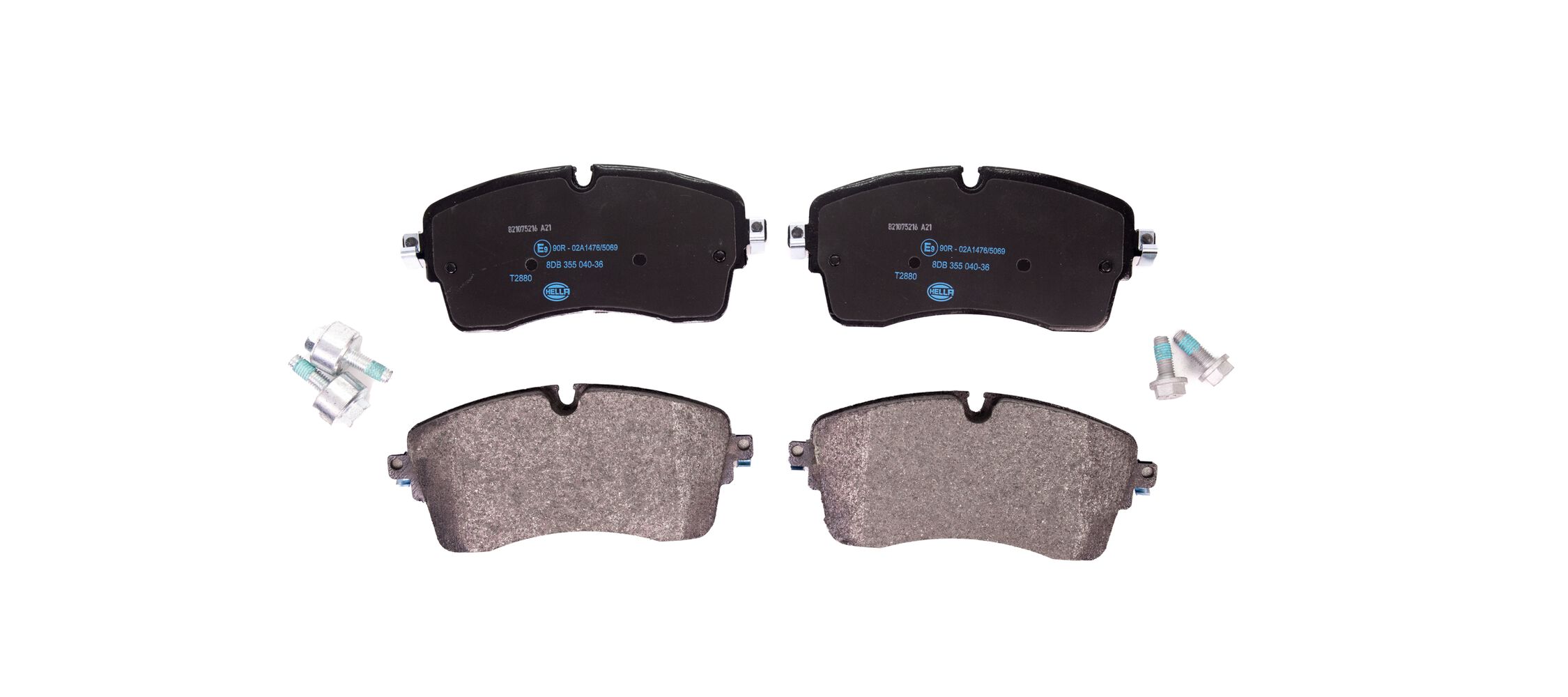 Комплект тормозных колодок, дисковый тормоз - 8DB 355 040-361 HELLA