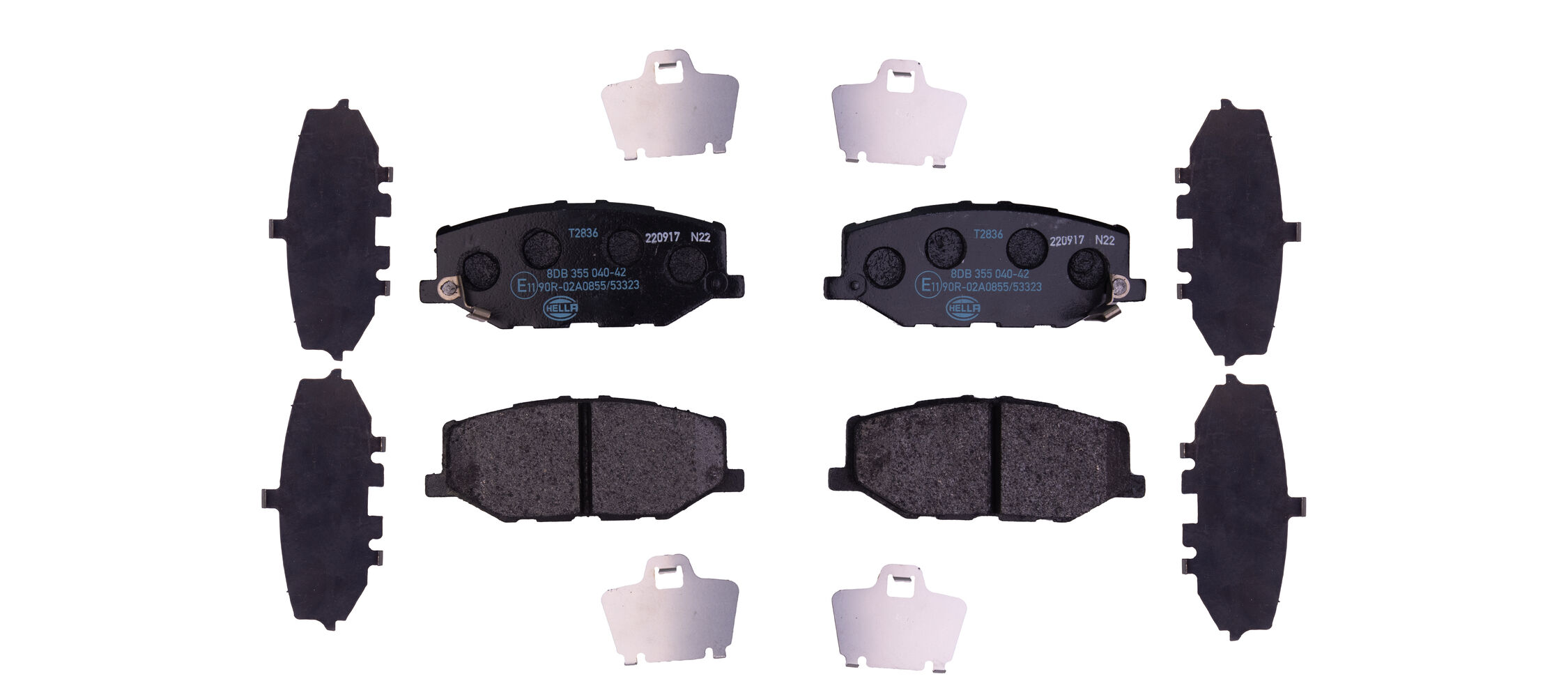 Kit pastiglie freno, Freno a disco - 8DB 355 040-421 HELLA