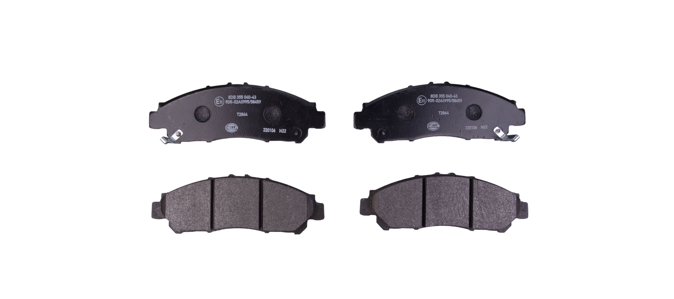 Kit pastiglie freno, Freno a disco - 8DB 355 040-431 HELLA