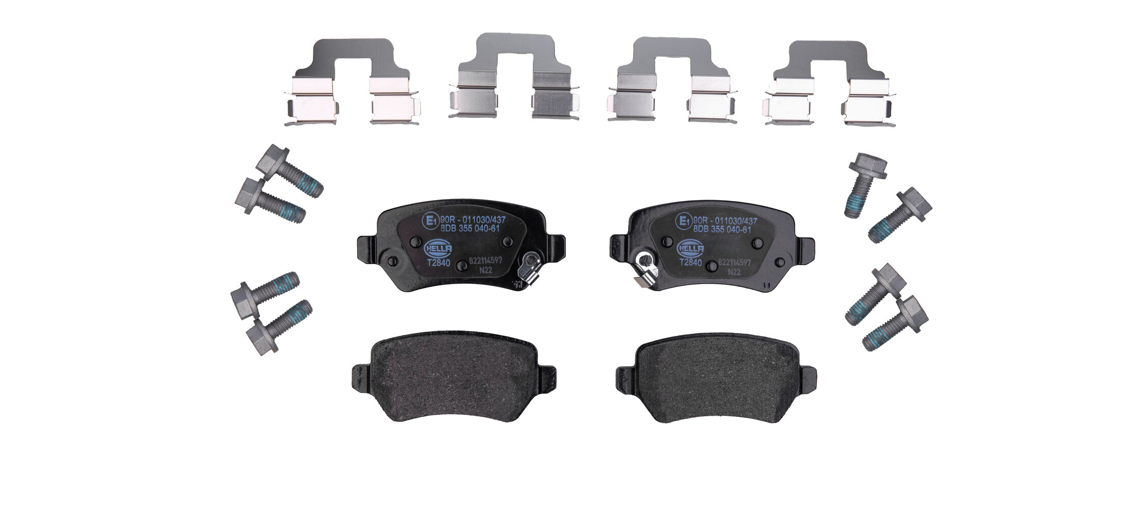Kit pastiglie freno, Freno a disco - 8DB 355 040-611 HELLA