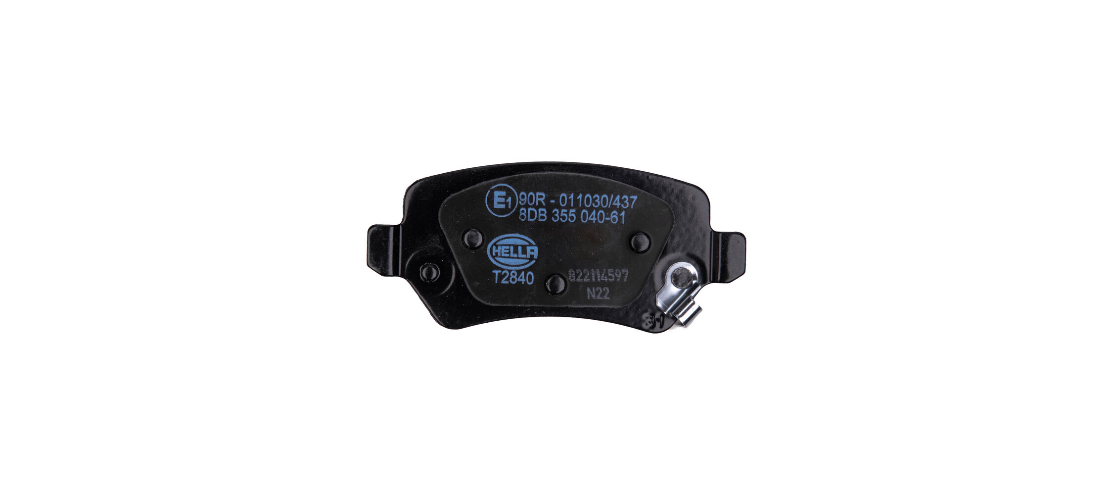 Brake Pad Set, disc brake - 8DB 355 040-611 HELLA