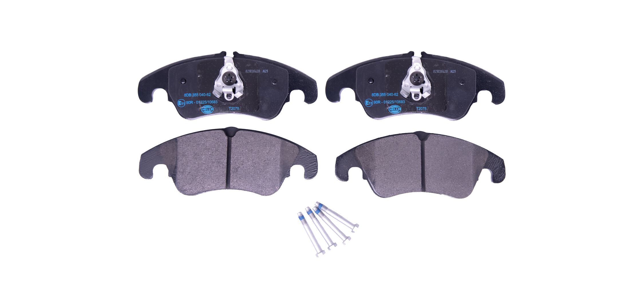 Brake Pad Set, disc brake - 8DB 355 040-621 HELLA