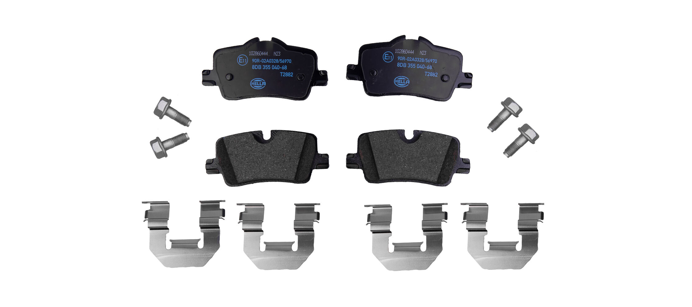 Brake Pad Set, disc brake - 8DB 355 040-681 HELLA