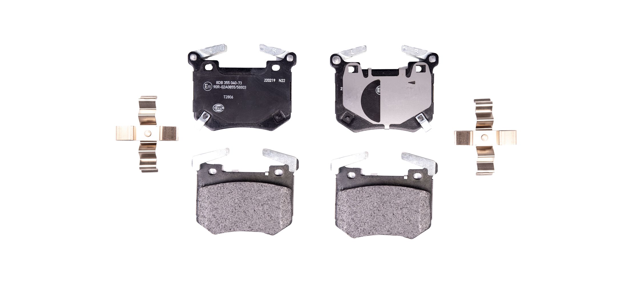 Brake Pad Set, disc brake - 8DB 355 040-731 HELLA