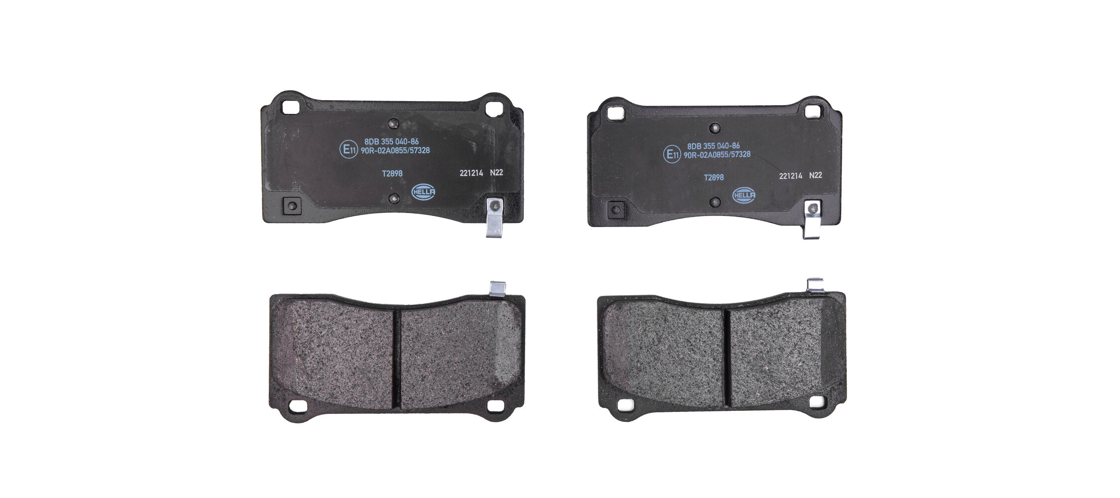 Kit pastiglie freno, Freno a disco - 8DB 355 040-861 HELLA