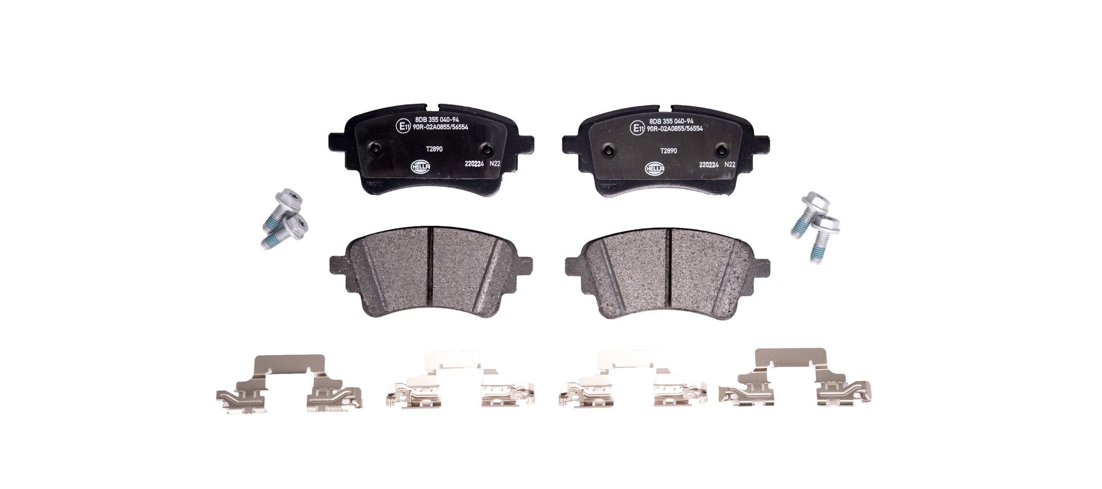 Kit pastiglie freno, Freno a disco - 8DB 355 040-941 HELLA