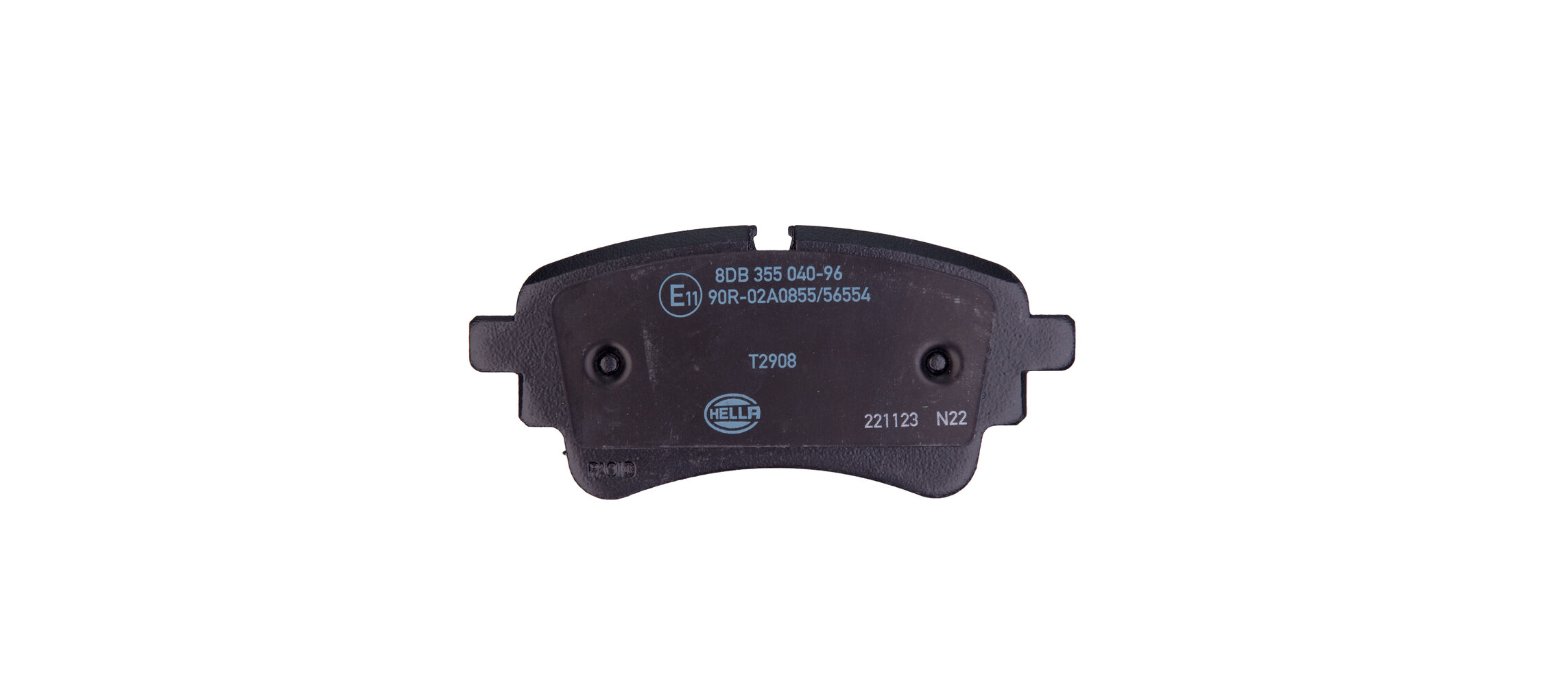 Brake Pad Set, disc brake - 8DB 355 040-961 HELLA