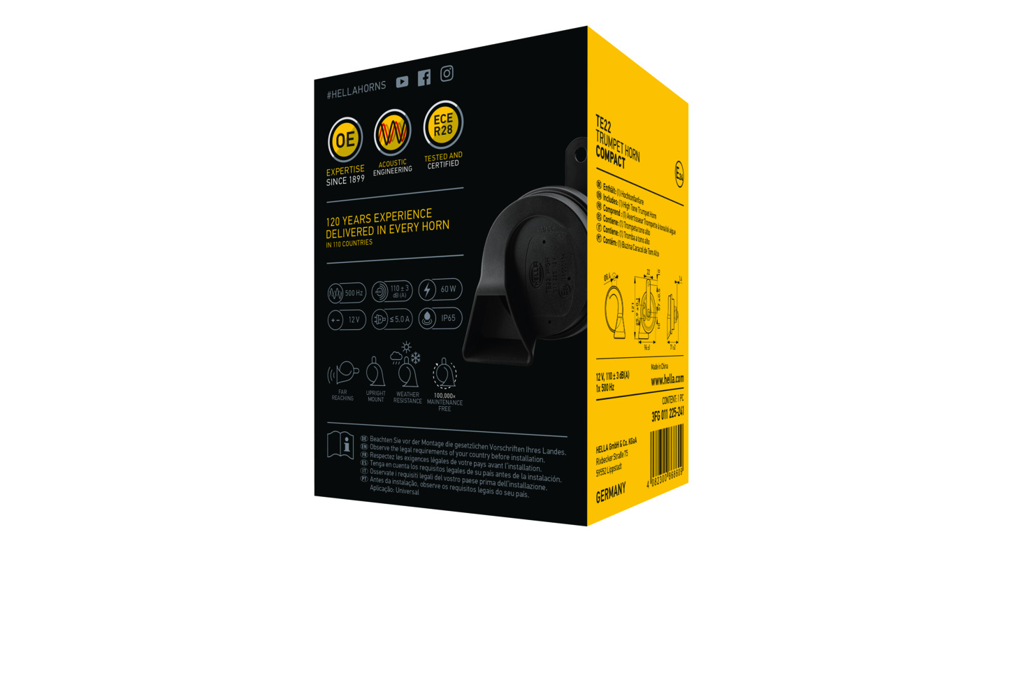 Fanfare Horn - 3FG 011 225-241 HELLA