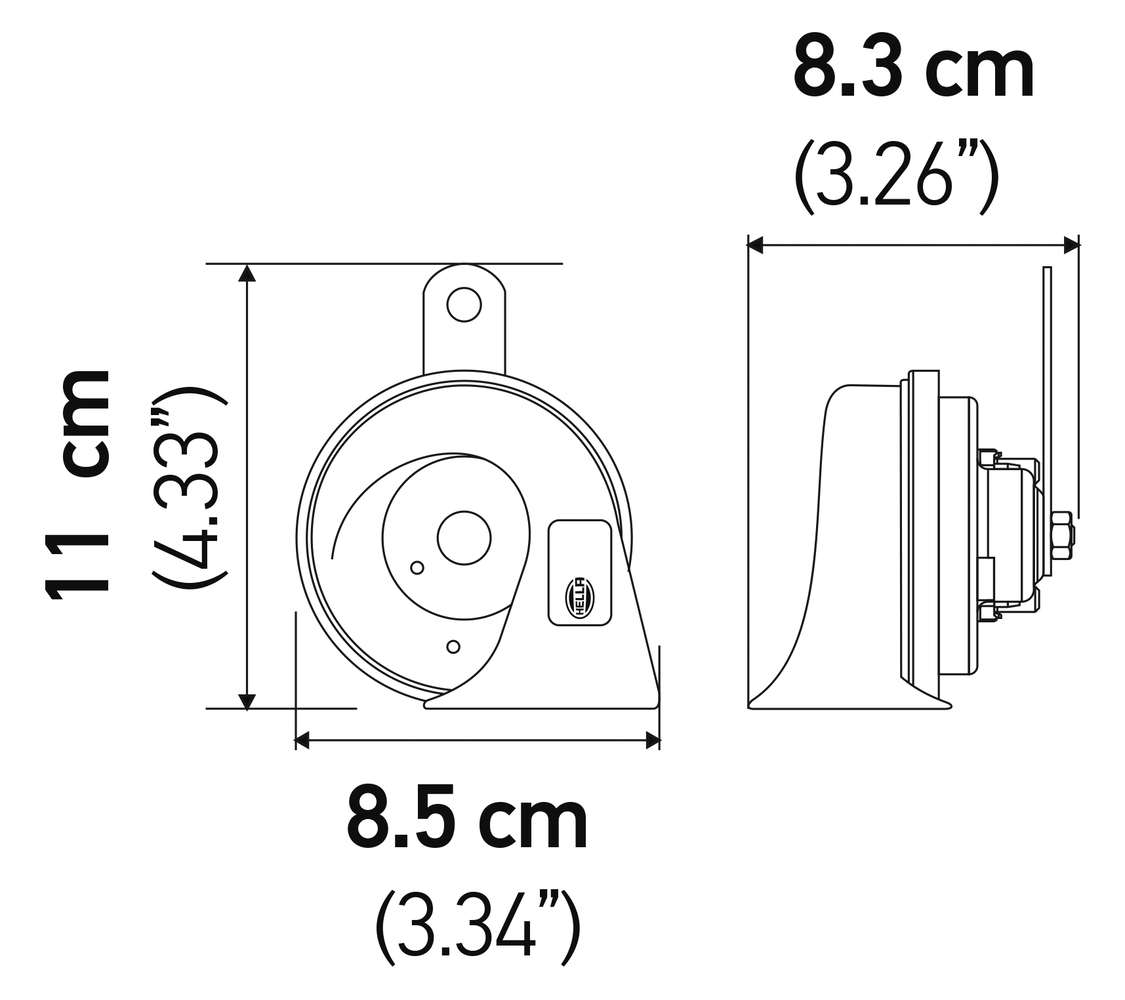 Fanfare Horn - 3FH 007 424-801 HELLA
