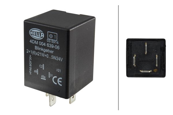 posūkio rodiklio pertraukiklis - 4DM 004 639-061 HELLA