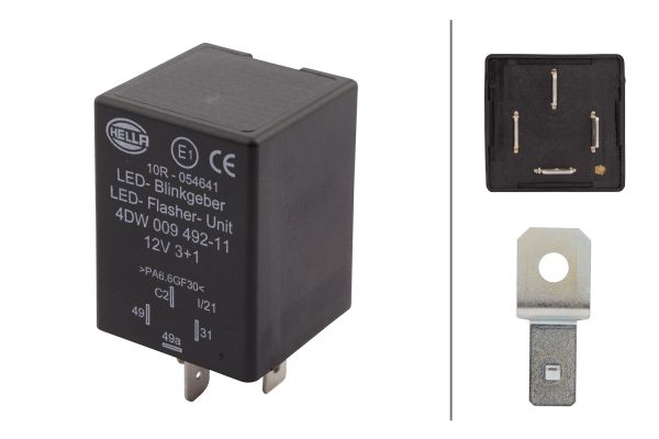 posūkio rodiklio pertraukiklis - 4DW 009 492-111 HELLA