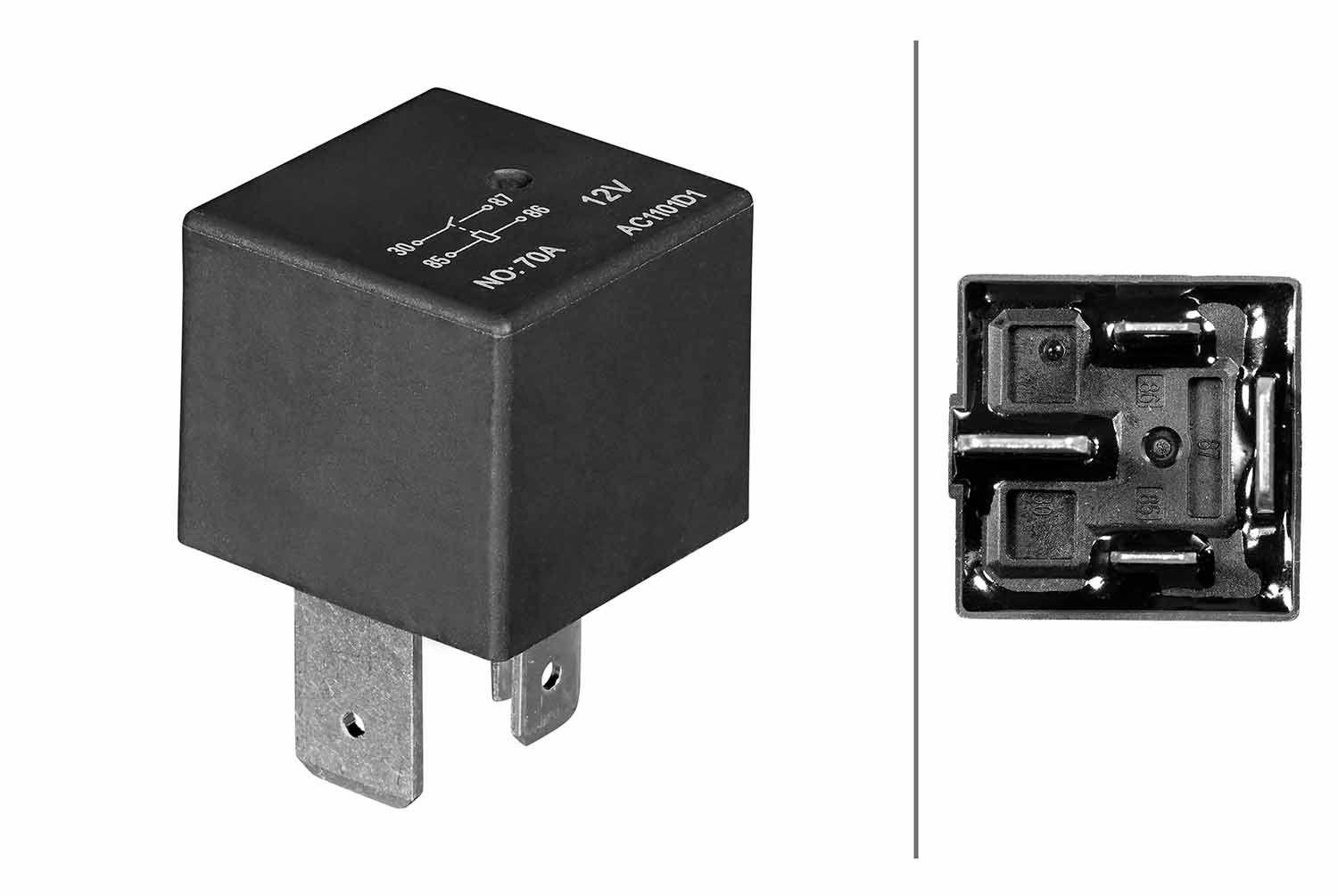 relė, pagrindinė srovė - 4RA 003 437-211 HELLA