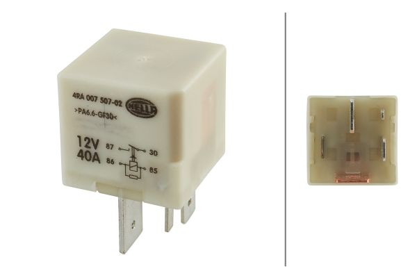 Relay, glow plug system - 4RA 007 507-021 HELLA