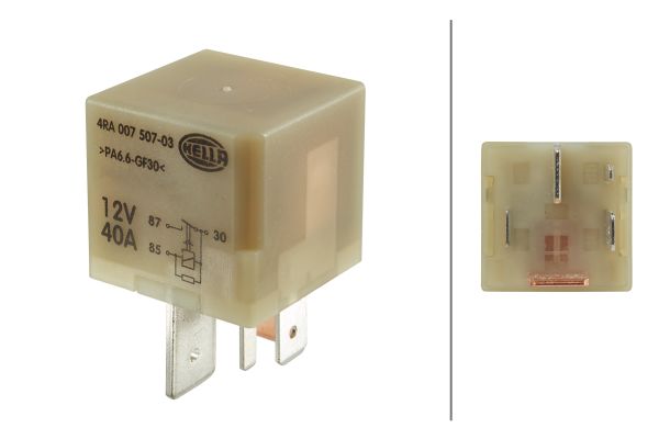relė, kaitinimo žvakių sistema - 4RA 007 507-031 HELLA
