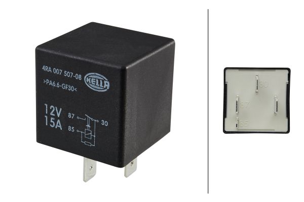 relė, pagrindinė srovė - 4RA 007 507-081 HELLA