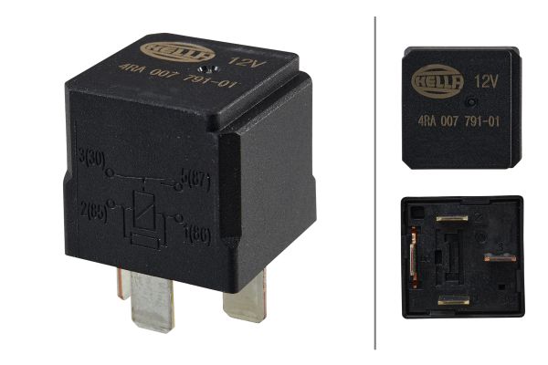 Relay, main current - 4RA 007 791-011 HELLA