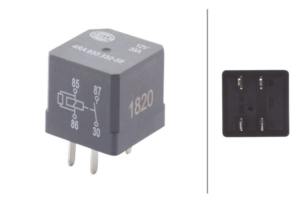 Relay, main current - 4RA 933 332-591 HELLA