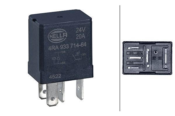 Relay, main current - 4RA 933 714-641 HELLA