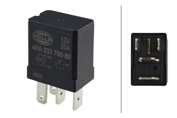 Relay, main current - 4RA 933 766-801 HELLA