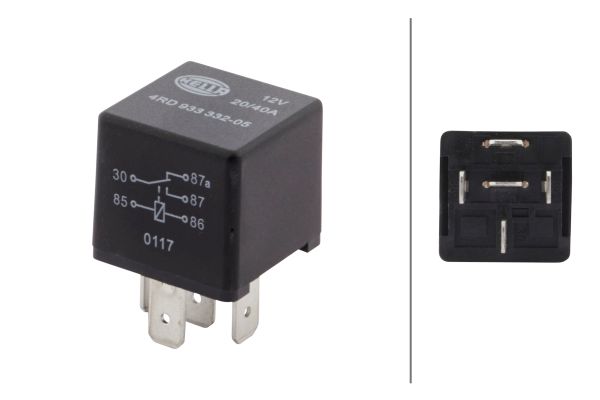Relay, main current - 4RD 933 332-051 HELLA