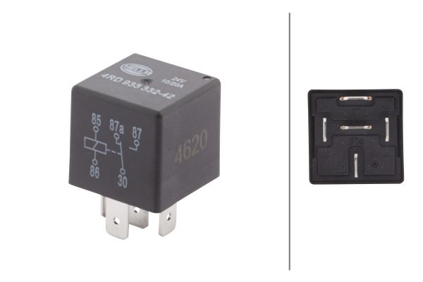 Relay, main current - 4RD 933 332-421 HELLA