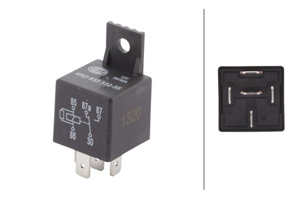 relė, pagrindinė srovė - 4RD 933 332-551 HELLA