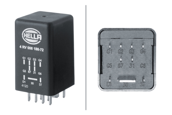 Control Unit, glow plug system - 4RV 008 188-721 HELLA