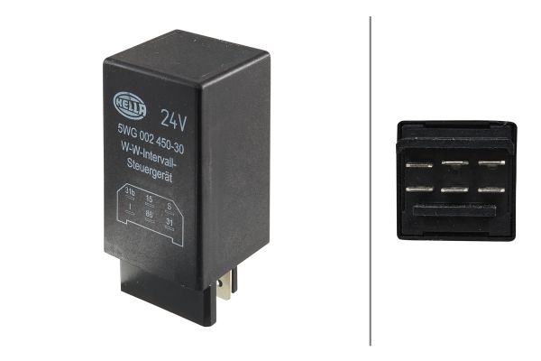 Relais, Wisch-Wasch-Intervall - 5WG 002 450-301 HELLA
