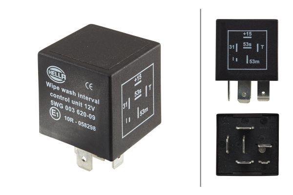 Relais, Wisch-Wasch-Intervall - 5WG 003 620-091 HELLA