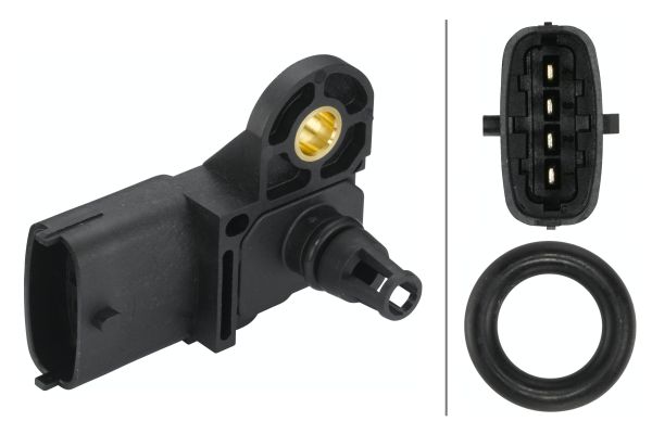 Sensore, Pressione collettore d'aspirazione - 6PP 009 400-441 HELLA