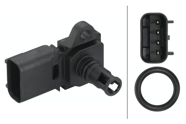 Sensor, boost pressure - 6PP 009 400-491 HELLA