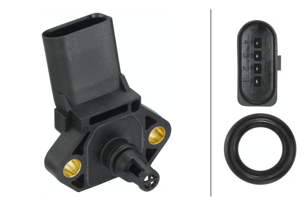 Sensore, Pressione alimentazione - 6PP 009 400-551 HELLA