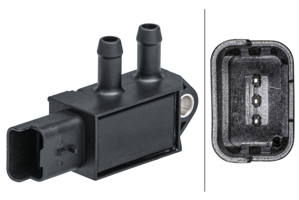 Sensore, Pressione gas scarico - 6PP 009 403-431 HELLA