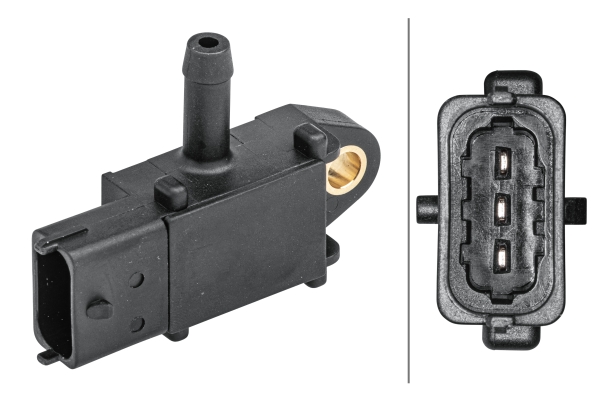 Sensore, Pressione gas scarico - 6PP 009 409-071 HELLA