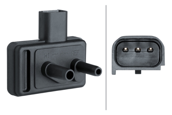Sensore, Pressione gas scarico - 6PP 009 409-431 HELLA